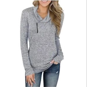 Womens Zip up tunic sweater